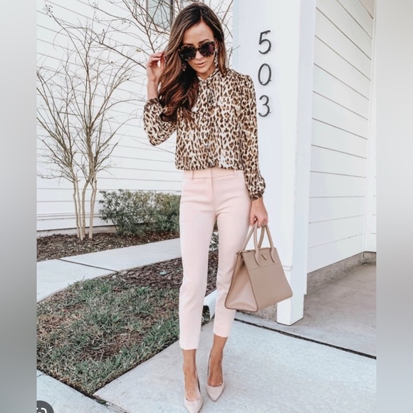 J. Crew Cameron High Rise Slim Cropped Pink Slacks Pants Size 16 NWT - Picture 1 of 5